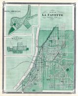 Battle Ground City, La Fayette, Dayton Village, Indiana State Atlas 1876